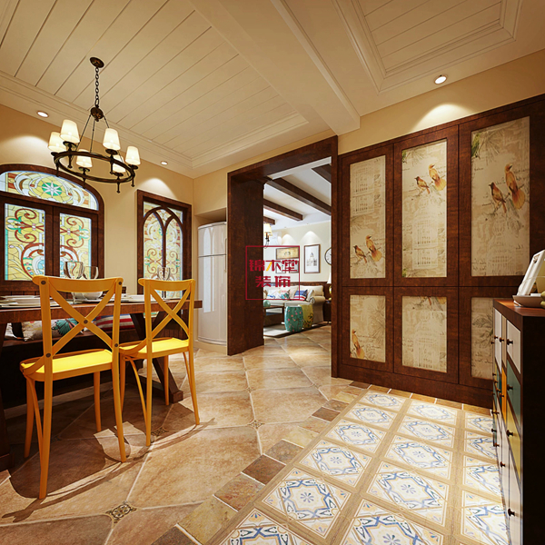 海亮華府餐廳錦木堂裝飾方案