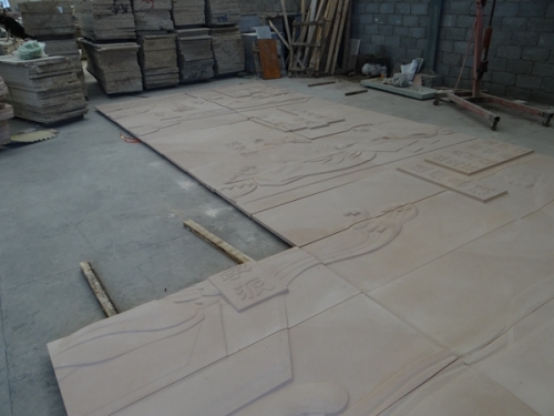 专业水刀拼花厂房展示