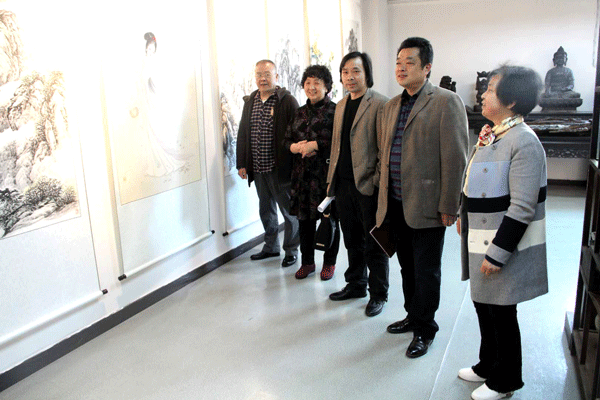 2018年老年大学庆3.8国际妇女节杨冰，蒋安才画展