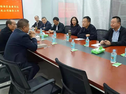 瑤海區(qū)委黃書(shū)記一行蒞臨我公司指導(dǎo)工作