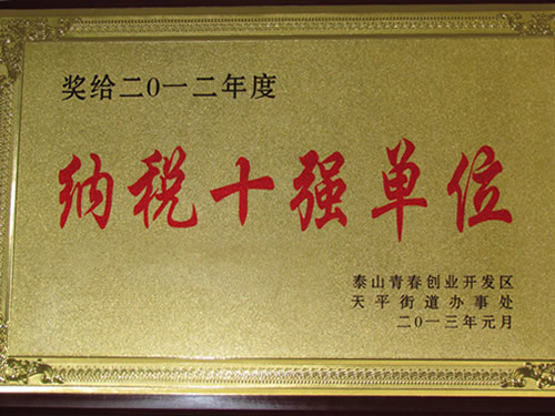 纳税十强单位