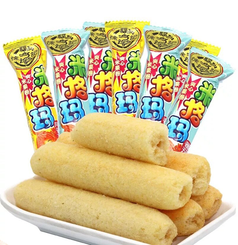 徐福记米格玛夹心米果卷混合散装