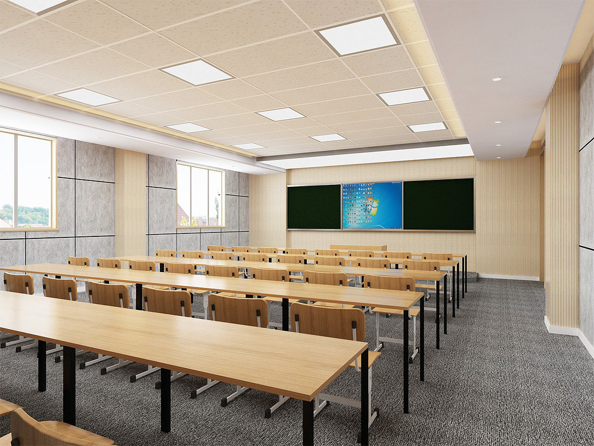 上海專業學校教室燈光改造項目設計施工效果圖