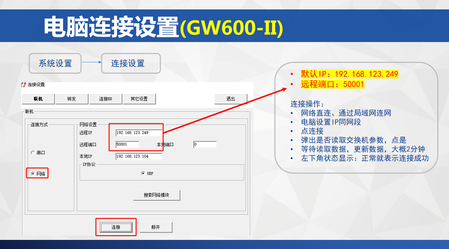 国威GW600-2电脑修改IP地址说明指导
