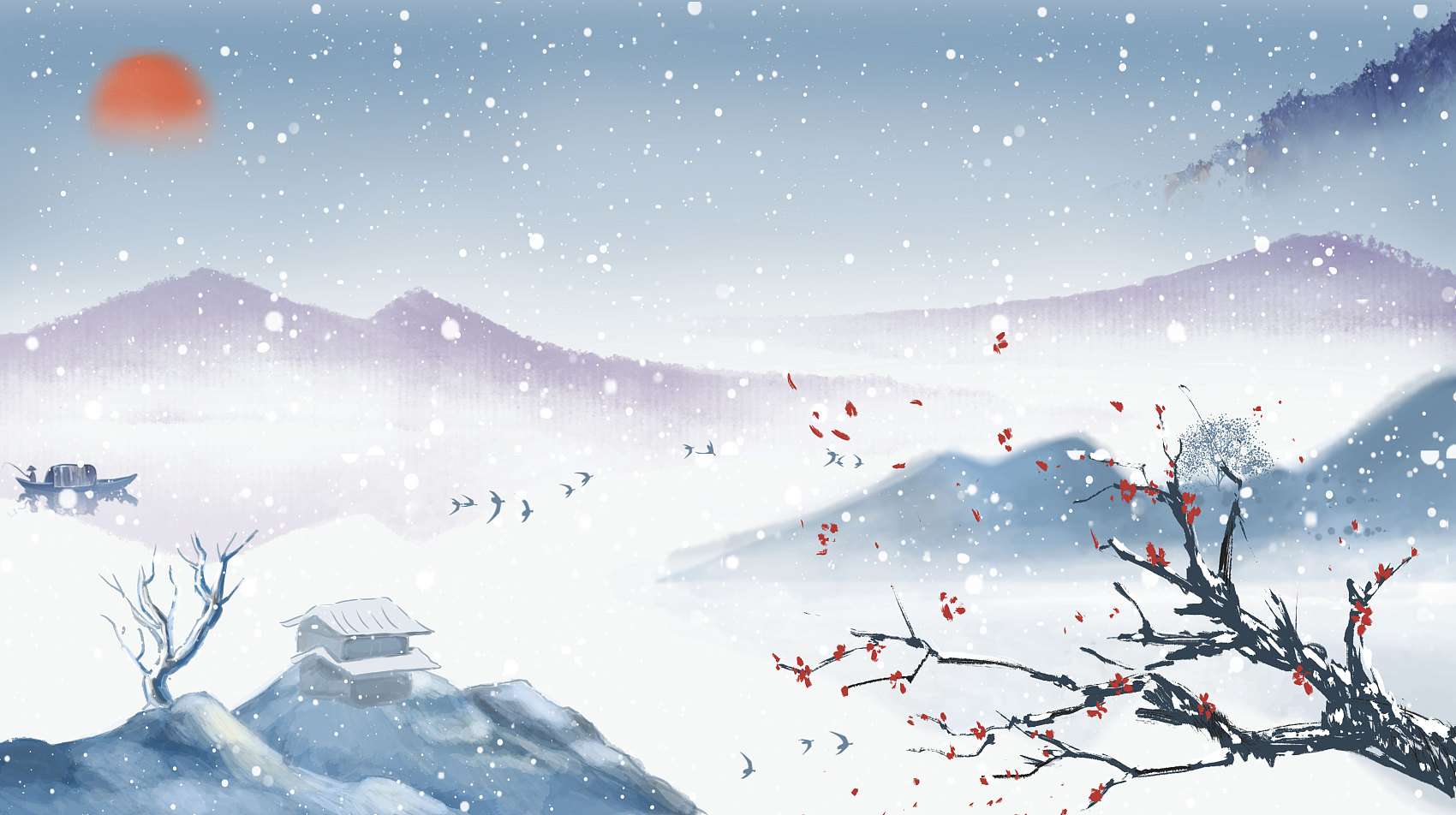 国风立冬小雪冬至水墨山水风景插画.jpg