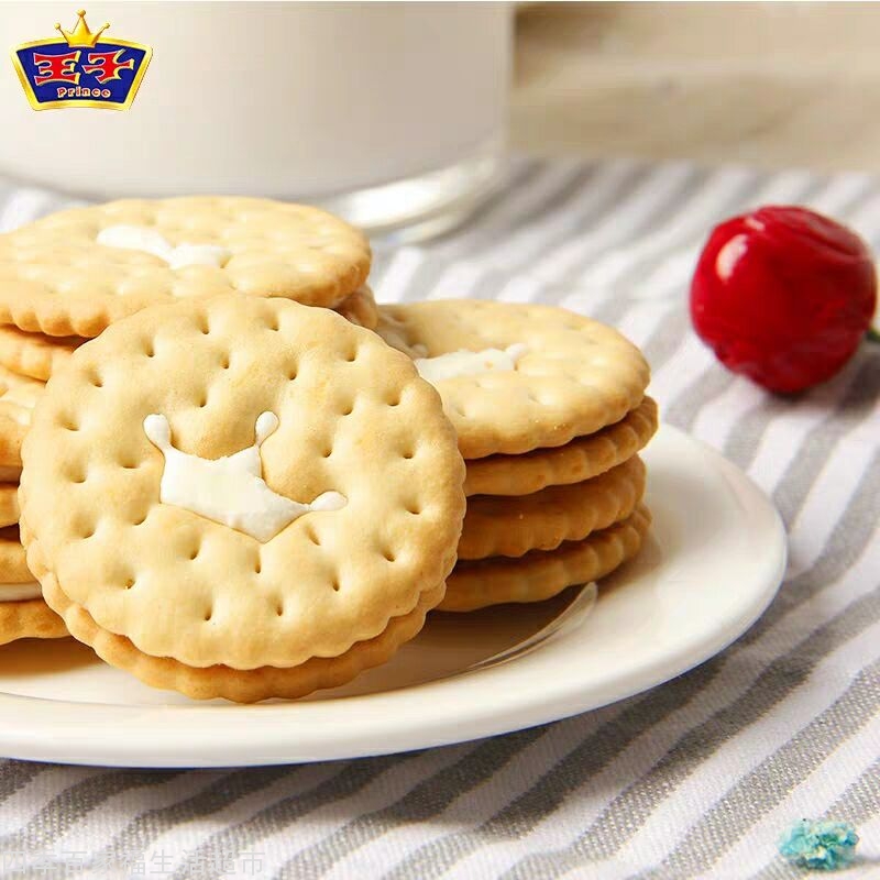 王子牛奶味夹心饼干120g